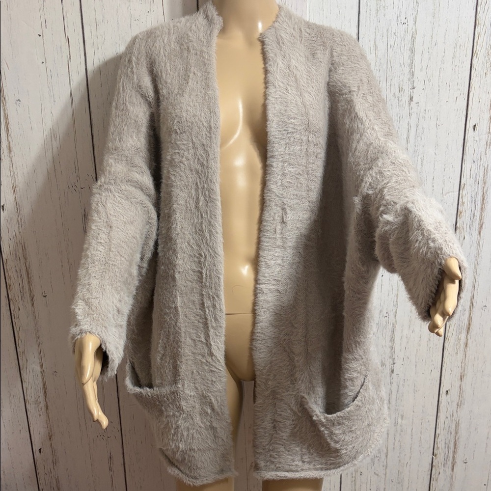 Anthropologie Flawless Oversized Lavender Open-Front Sweater XS